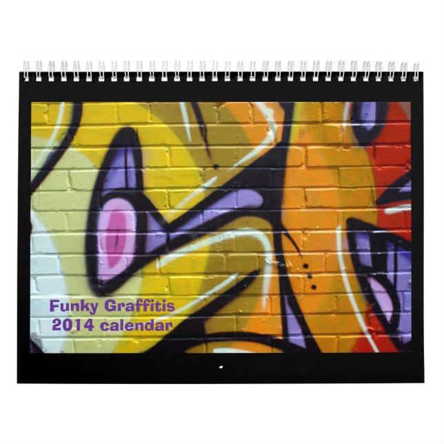 Kalender 2014 för ZAZZLE-UTMÄRKELSEgrafitti (Omslag)