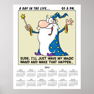 Kalender 2014 projekterar ledning poster