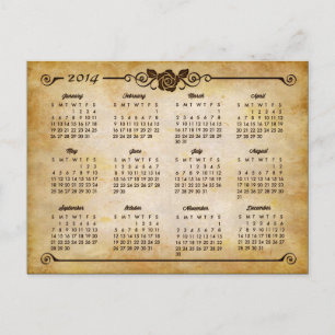 Kalender 2014 - Rustic Land Ro Vintage Stil Vykort