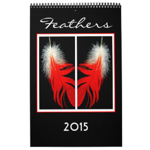Kalender 2015 av fågelfjädrar