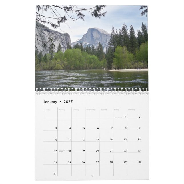 Kalender 2015 av Yosemite (Jan 2027)