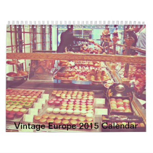 Kalender 2015 för arkitektur för vintageEuropa