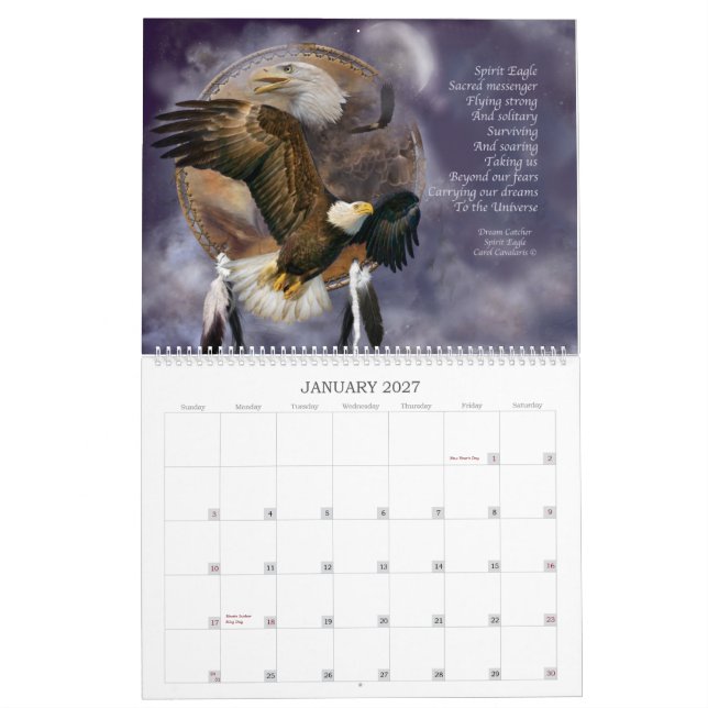 Kalender 2015 för konst för dröm- stoppareande (Jan 2027)
