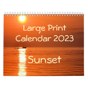 Kalender 2015 för stort tryck - solnedgång