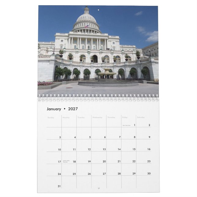 Kalender 2015 med Helgdagar - världsstäder (Jan 2027)
