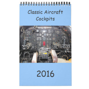 Kalender 2016 för klassikerflygplancockpit