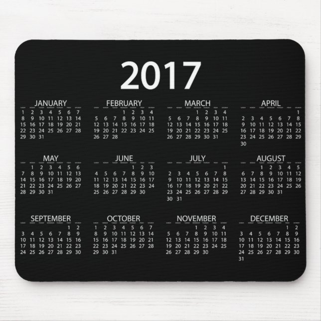 Kalender 2017 musmatta (Framsidan)