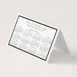 Kalender 2018 Beauty Studio Hairdresser Lash Ext Visitkort