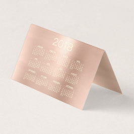 Kalender 2018 Beauty Studio Lash Rosa ros Ögon Visitkort