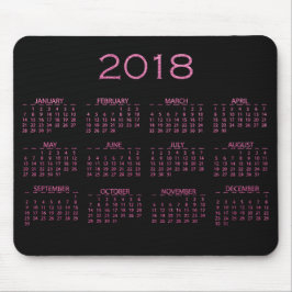 Kalender 2018 Black Vivid Rosa Glitter Musmatta