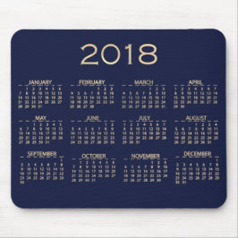 Kalender 2018: Blåflottan Sepia Guld Musmatta