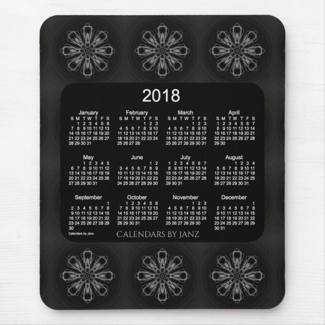Kalender 2018 för neonvitSnowflake vid Janz Musmatta (Framsidan)