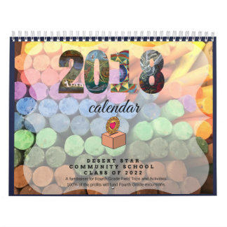 Kalender 2018 för Waldorf inspirerad svart