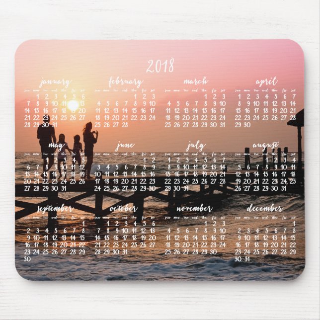 Kalender 2018 Foto för musmatarfamiljen Musmatta (Framsidan)