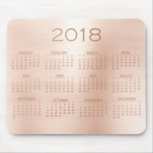 Kalender 2018 Ro Metallic Guld Musmatta