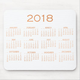 Kalender 2018 Vit delikat koppar Ro Guld Musmatta