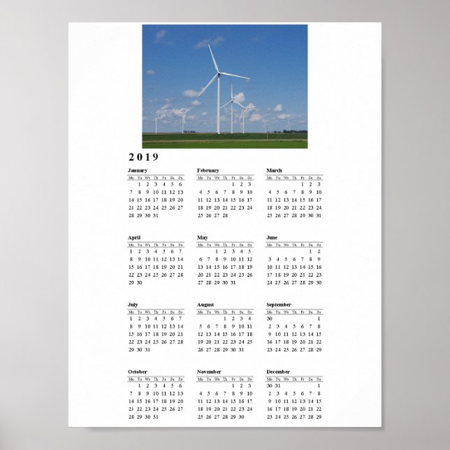 Kalender 2019 - år poster (Framsidan)
