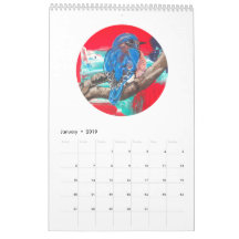 Kalender 2019 - fåglar och kaniner