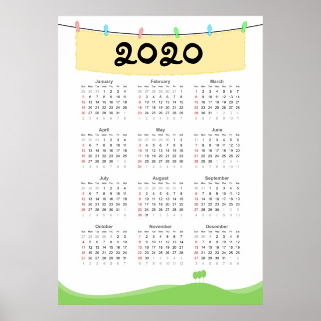 Kalender 2020 Affisch (Framsidan)