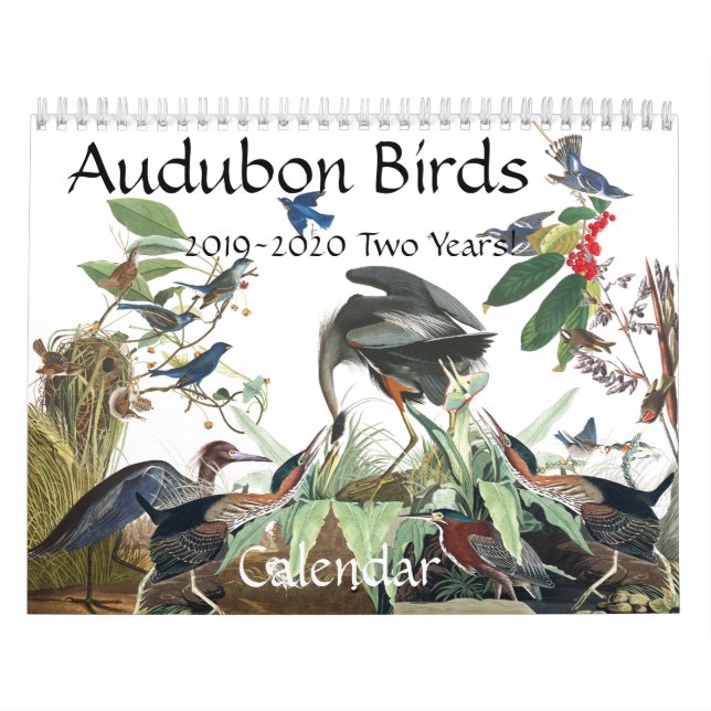 Kalender 2020 för djur 2019 för Audubon (Omslag)
