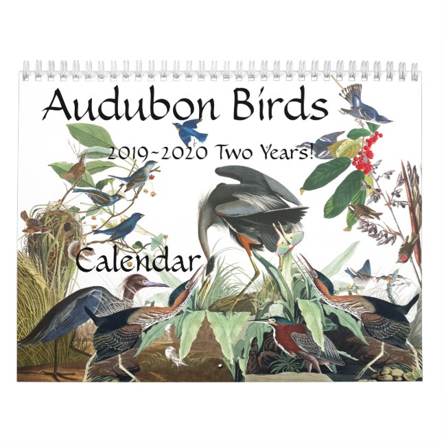 Kalender 2020 för djur 2019 för Audubon (Omslag)