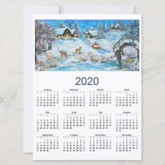 Kalender 2020 julkort
