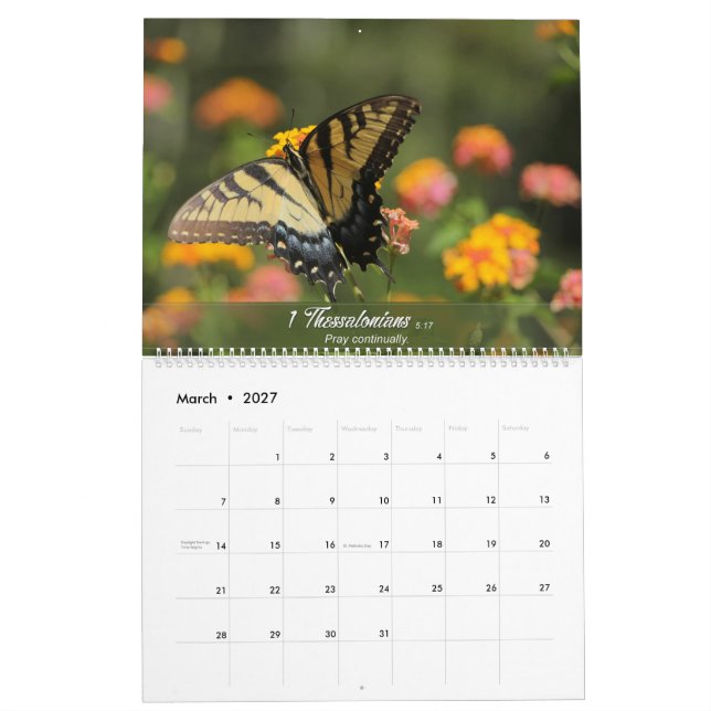 Kalender 2020 med bibelverser (Mar 2027)