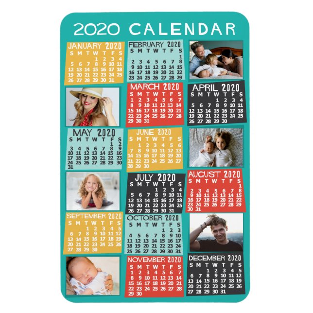 Kalender 2020 (se beskrivning för ny version) magnet (Vertikal)