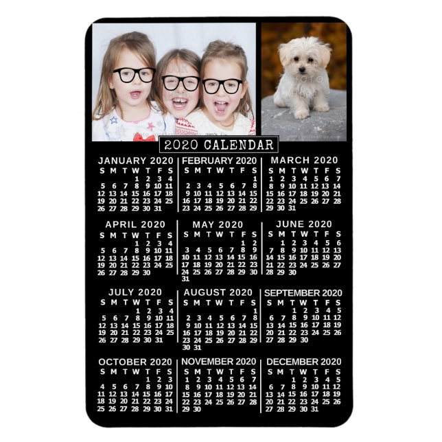 Kalender 2020 (se beskrivning för ny version) magnet (Vertikal)