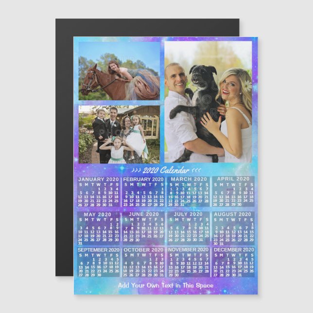 Kalender 2020 (se beskrivning för ny version) magnetisk inbjudningskort (Fram/baksida)