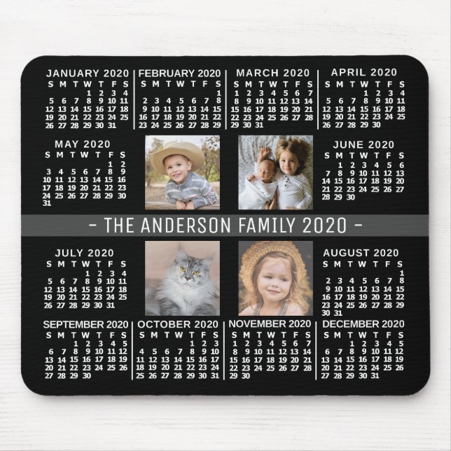 Kalender 2020 (se beskrivning för ny version) musmatta (Framsidan)