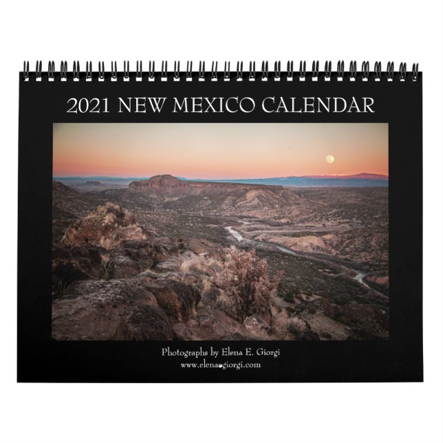 Kalender 2021 i New mexico (Omslag)