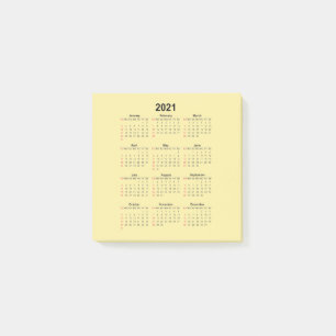 Kalender 2021 post-it block