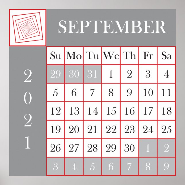 kalender 2021 september poster (Framsidan)