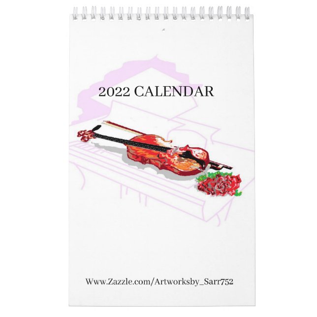 Kalender 2022 ARTWORKSBYSARR / ZAZZLE (Omslag)