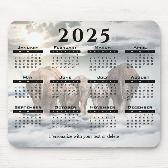 Kalender 2022 - familjen Elephant Butt  Musmatta (Framsidan)