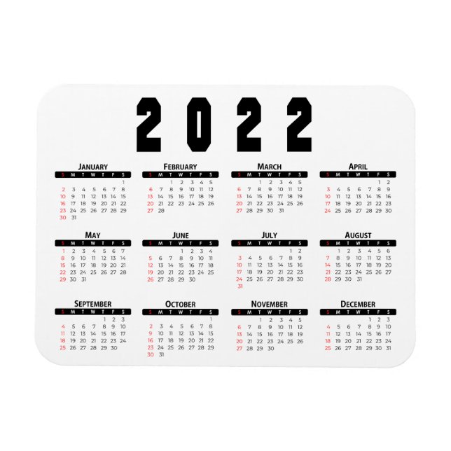 Kalender 2022 magnet (Horisontell)