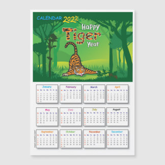 Kalender 2022 med tiger_Magnatic Card