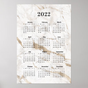 Kalender 2022 Poster i marmor