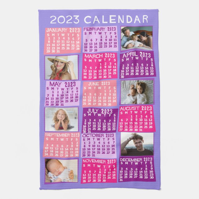 Kalender 2023 (se beskrivning för nyaste version) kökshandduk (Vertikal)