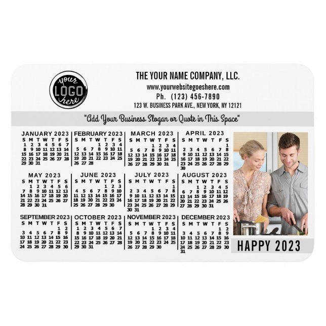 Kalender 2023 (se beskrivning för nyaste version) magnet (Horisontell)
