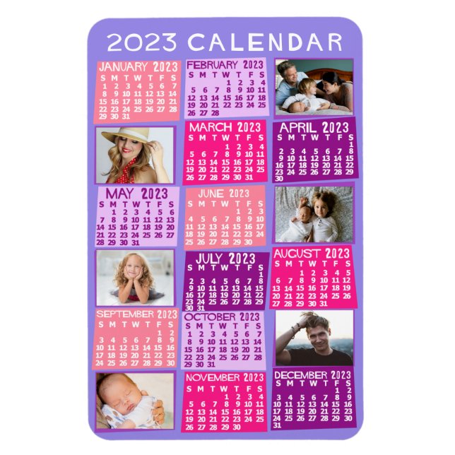 Kalender 2023 (se beskrivning för nyaste version) magnet (Vertikal)