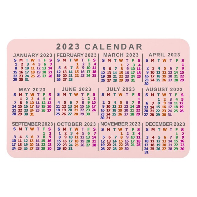 Kalender 2023 (se beskrivning för nyaste version) magnet (Horisontell)