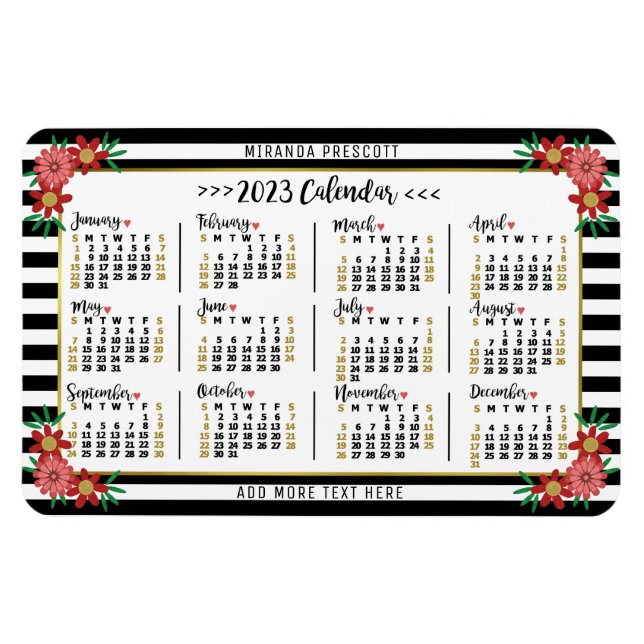 Kalender 2023 (se beskrivning för nyaste version) magnet (Horisontell)
