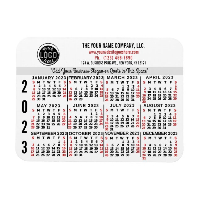 Kalender 2023 (se beskrivning för nyaste version) magnet (Horisontell)