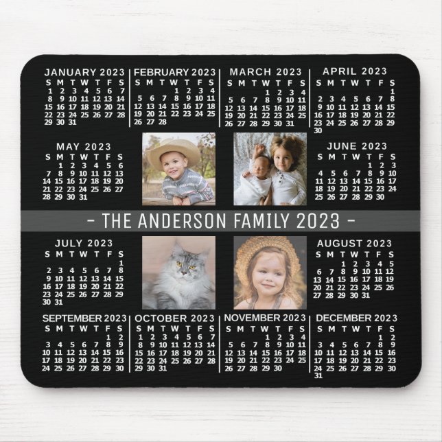 Kalender 2023 (se beskrivning för nyaste version) musmatta (Framsidan)