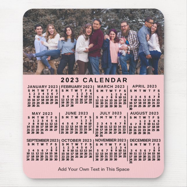 Kalender 2023 (se beskrivning för nyaste version) musmatta (Framsidan)