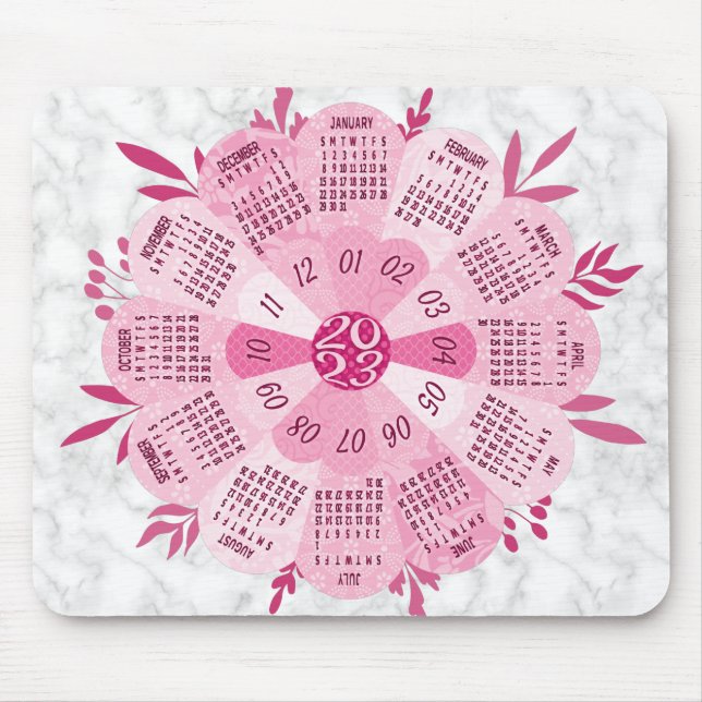 Kalender 2023 (se beskrivning för nyaste version) musmatta (Framsidan)