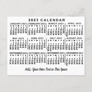 Kalender 2023 (se beskrivning för nyaste version) vykort