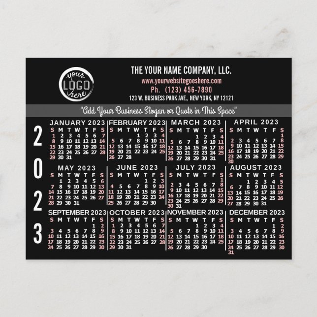 Kalender 2023 (se beskrivning för nyaste version) vykort (Framsida)